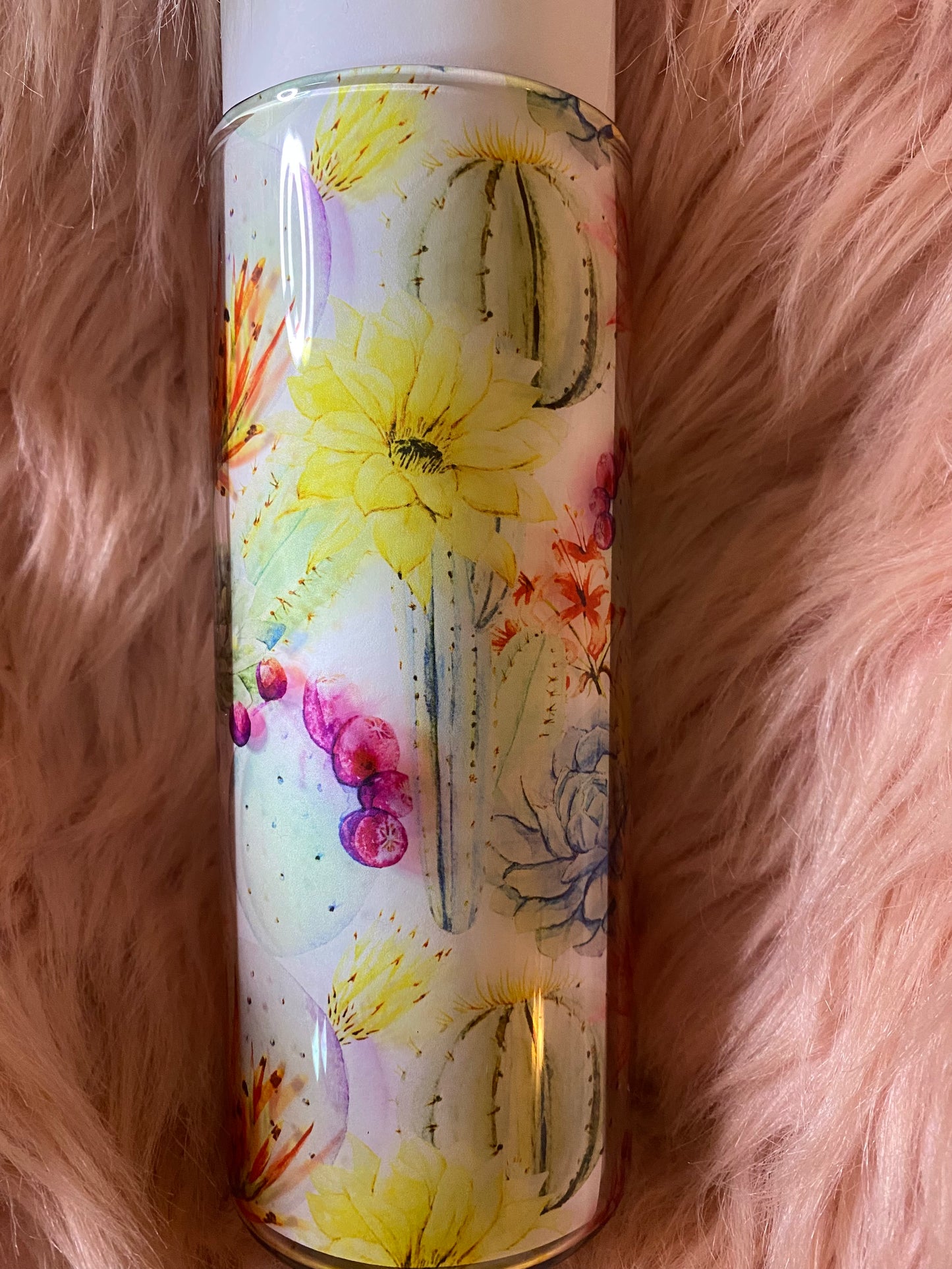 20 Ounce Succulent Glass Tumbler