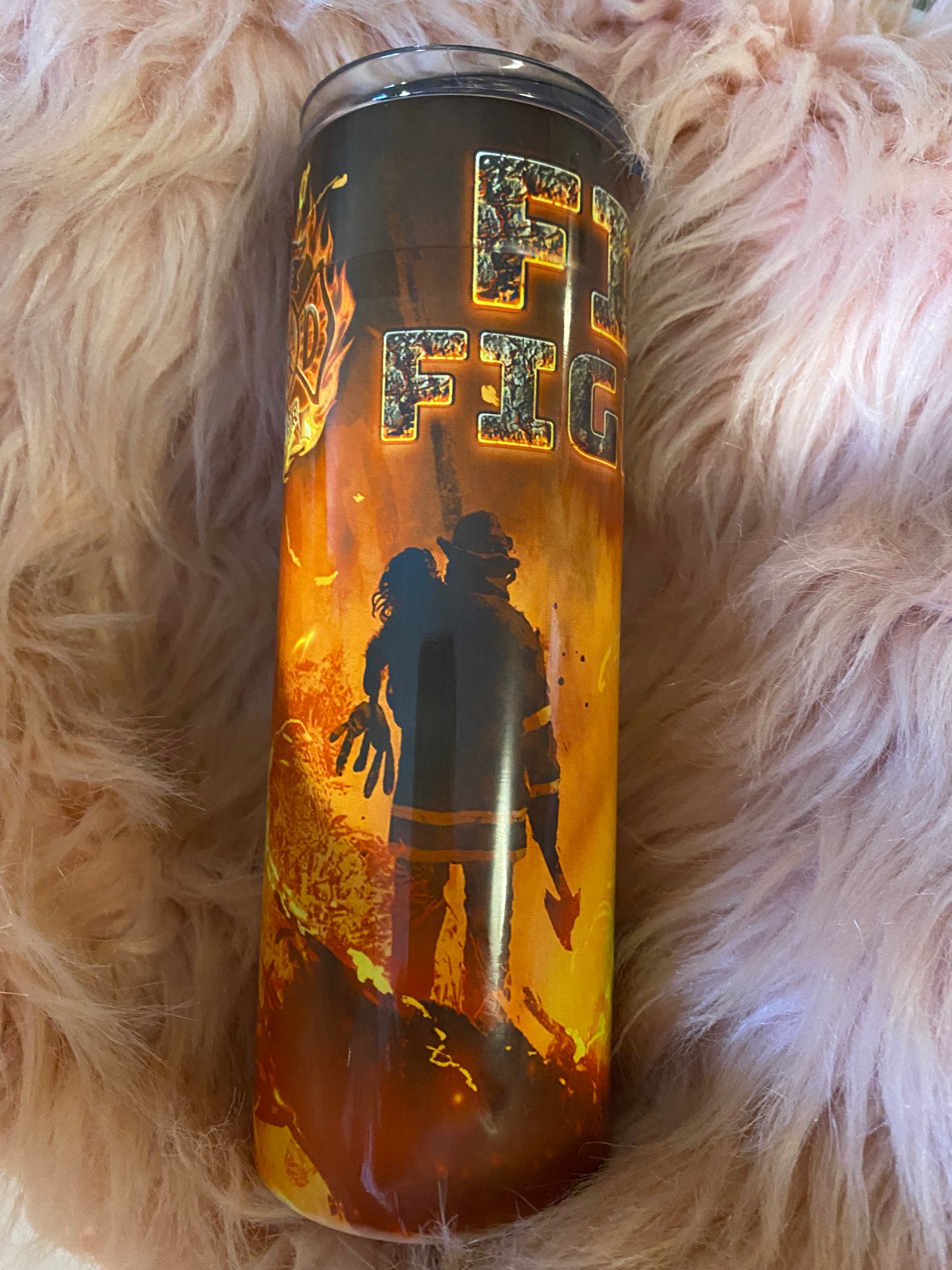 Firefighter 20 ounce Skinny Sublimation Tumbler