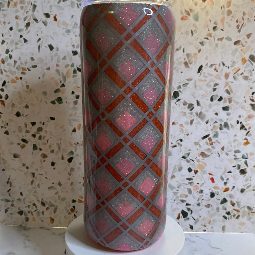 20 ounce skinny Lattice Epoxy tumbler