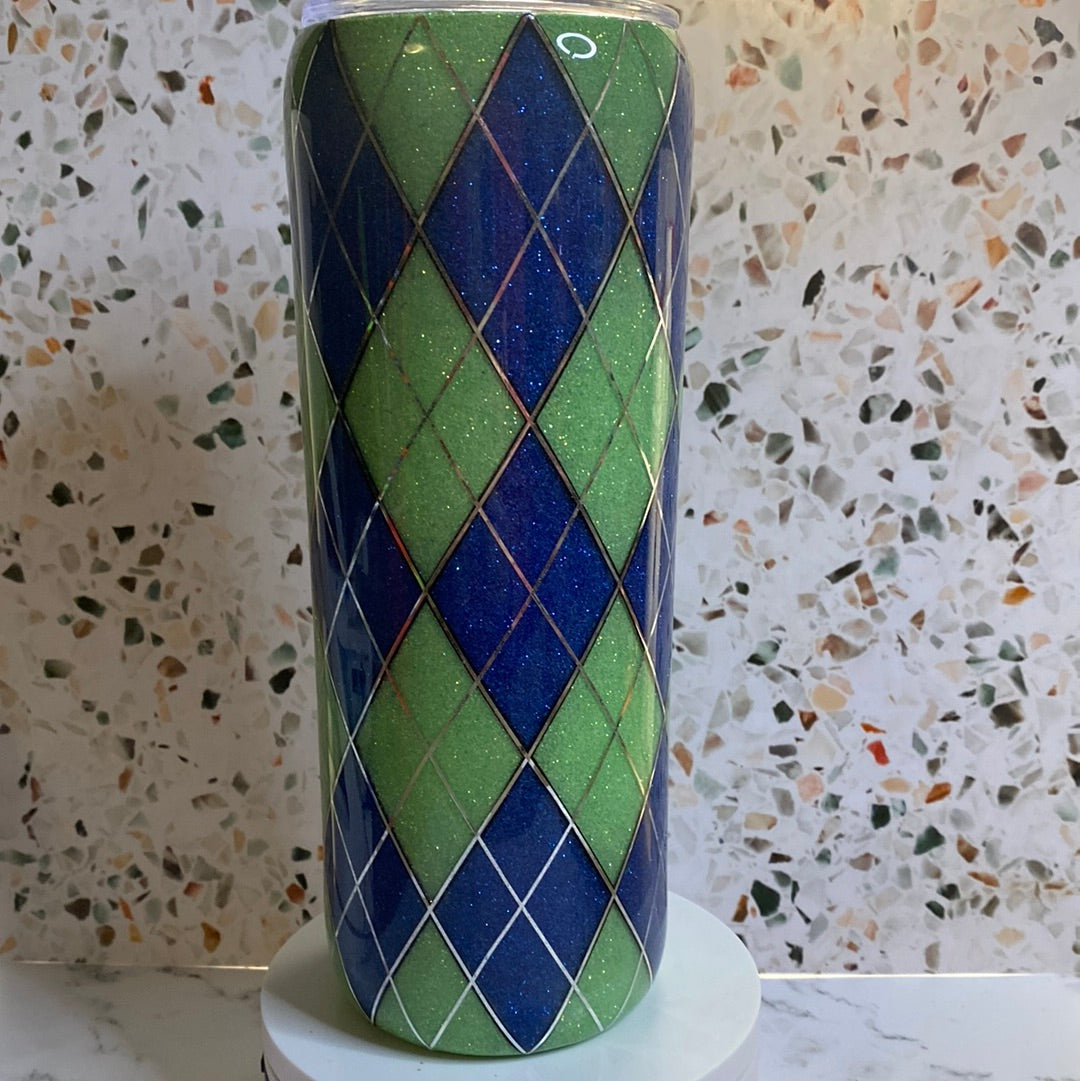 20 ounce Argyle Epoxy Tumbler