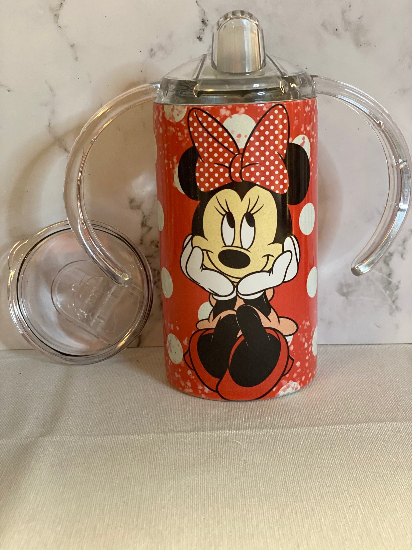 Pink Minnie Mouse 12 ounce Duo Sippy