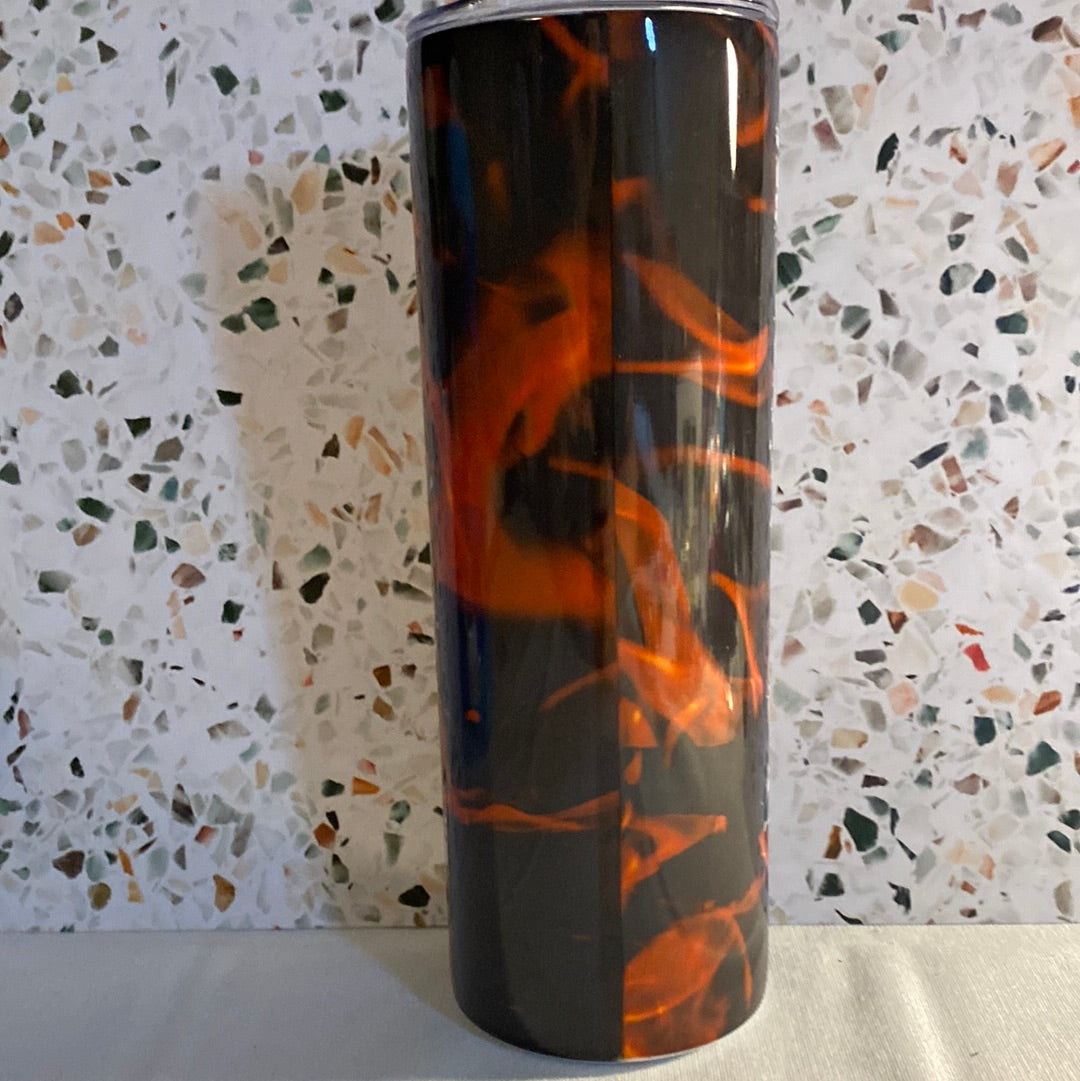 Firefighter flames 20 Ounce Sublimation Tumbler
