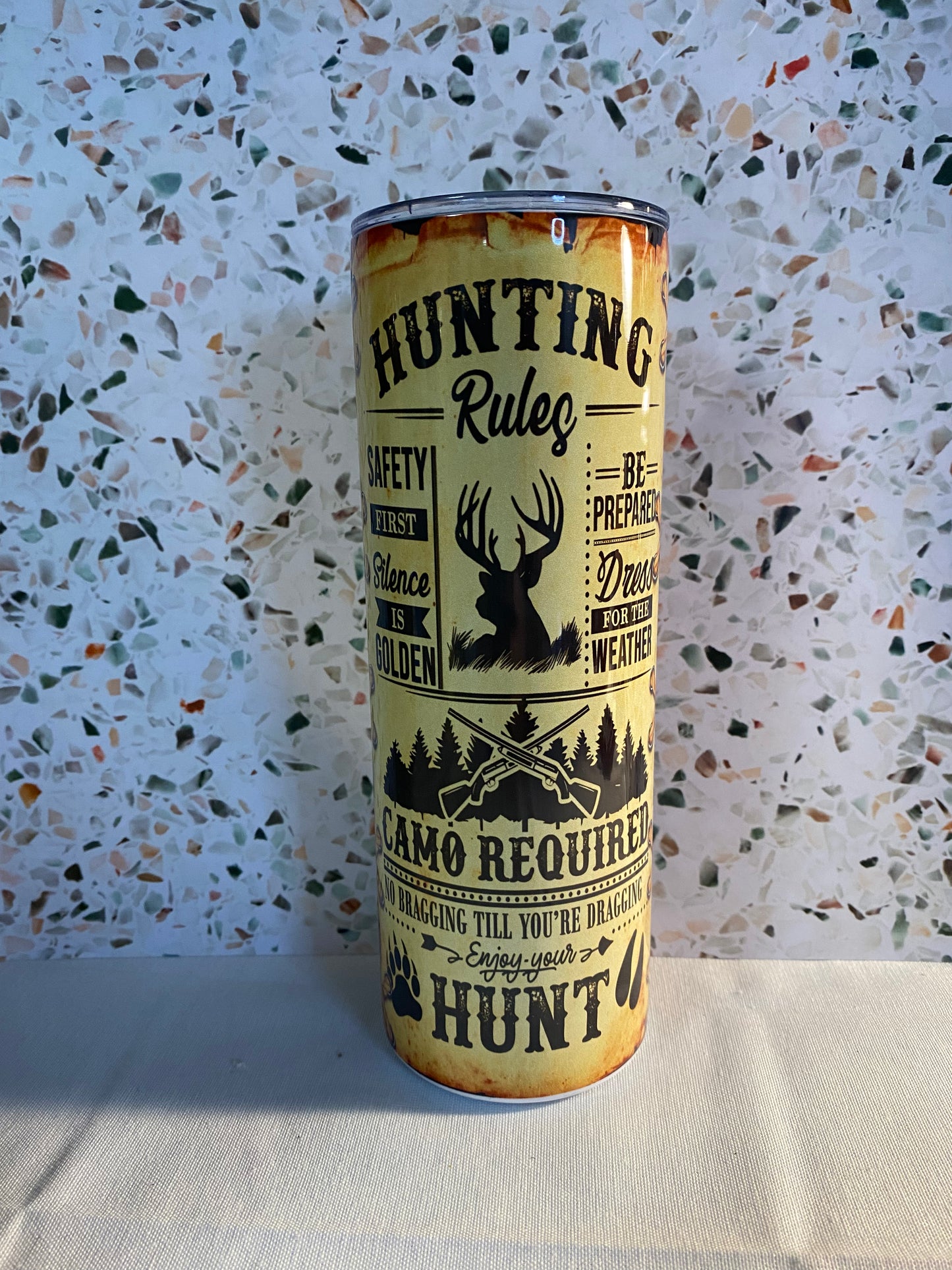 Hunting Rules 20 Ounce Sublimation Tumbler