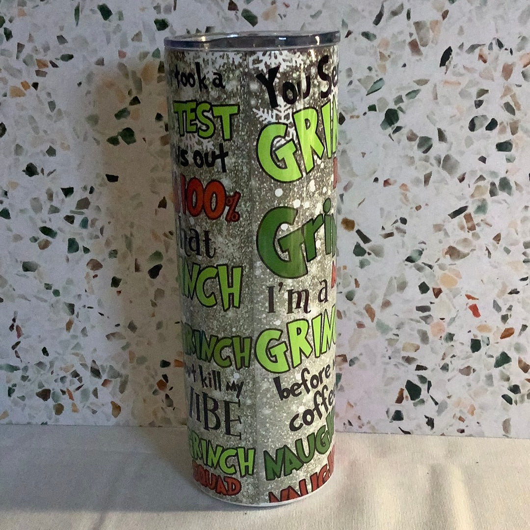 Grinch 20 Ounce Sublimation Tumbler