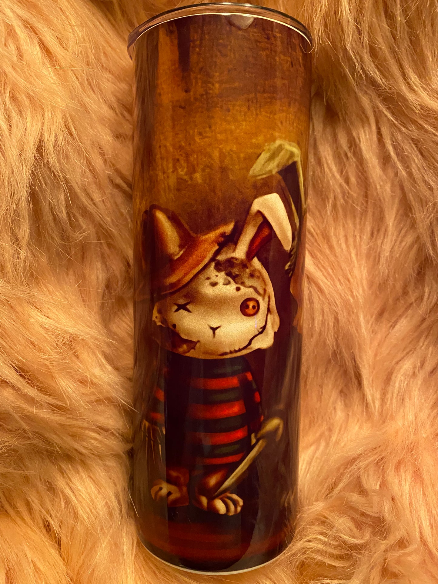 20 ounce Horror Bunnies Skinny Sublimation Tumbler