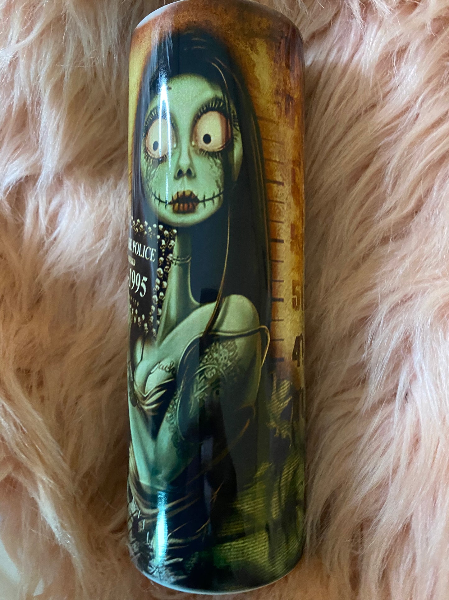 20 ounce Jack and Sally Skinny Sublimation Tumbler