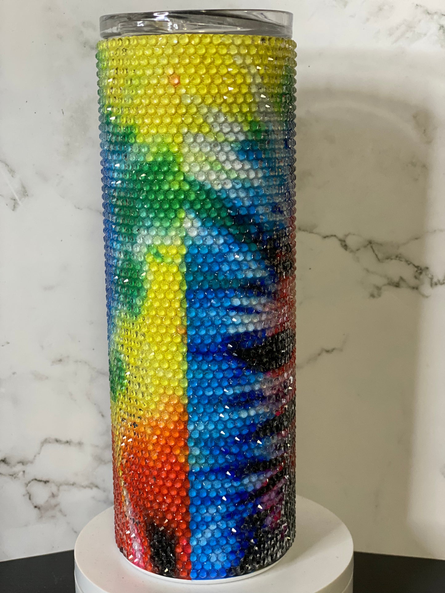 Tye Dye Rhinestone Tumbler