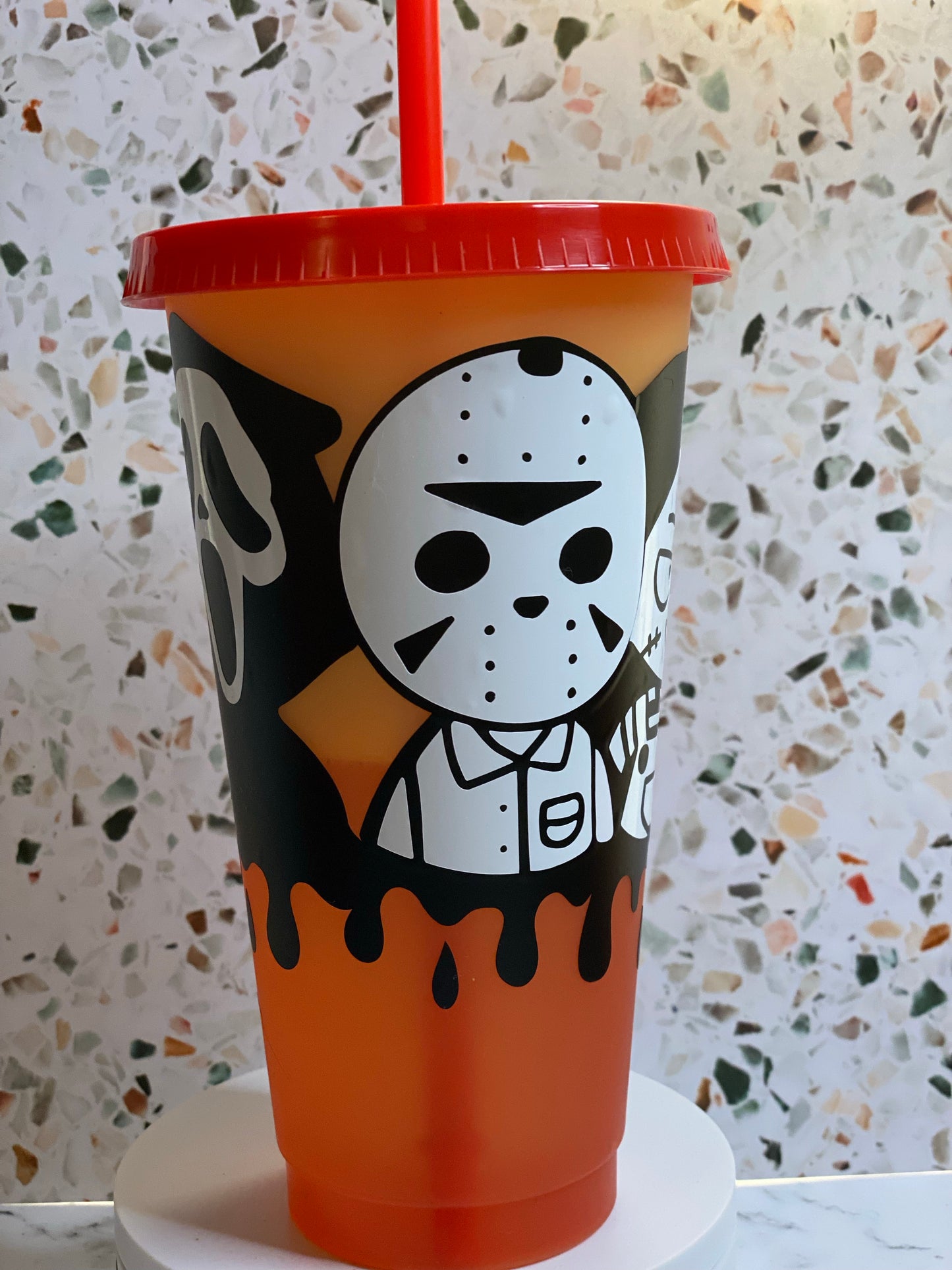 24 ounce horror character tumbler