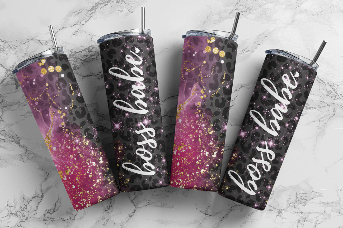 Boss Babe 20 Ounce Skinny Sublimation Tumbler