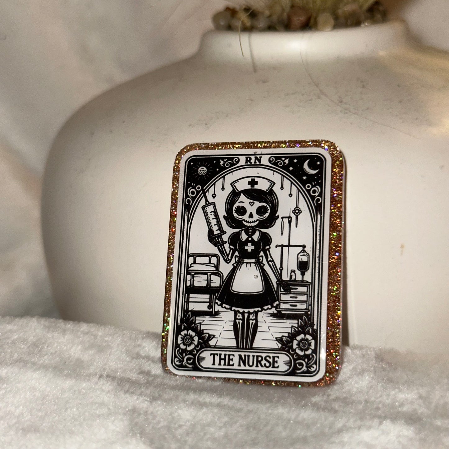 Tarot Card RN Badge Reel / Pop socket Topper