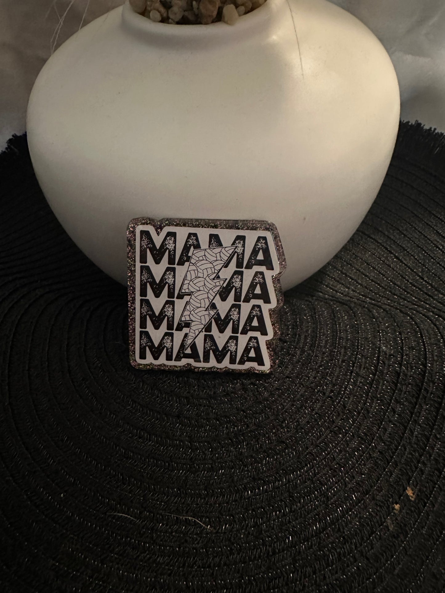 Volleyball Mama Badge Reel / Pop socket Topper