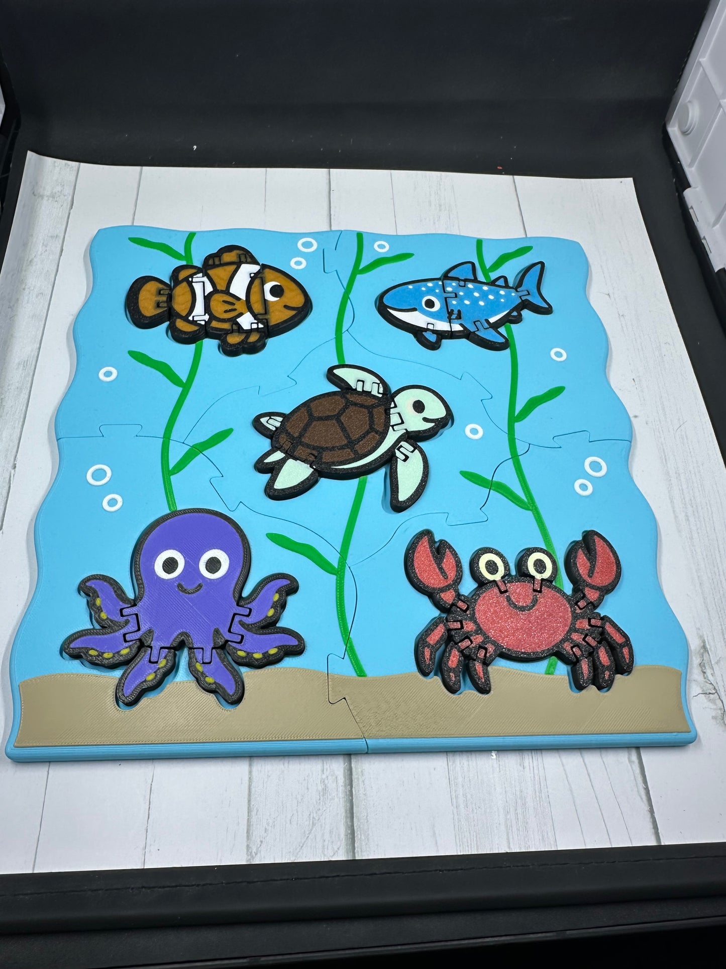 Sea life Puzzle 3D Print - Random Color -Mc