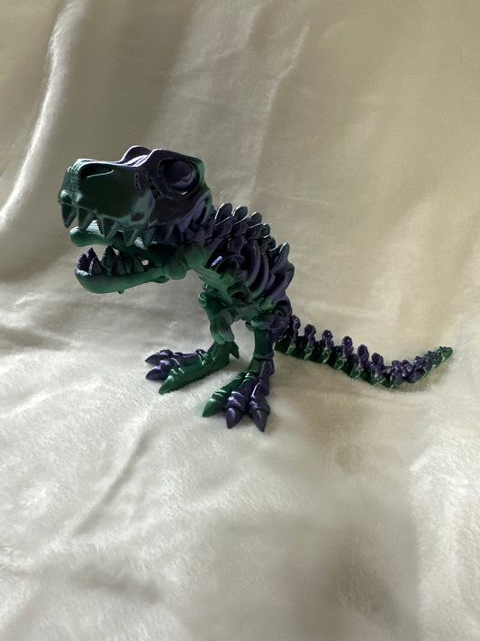 Skellie T-rex With Bone 3D Print - Random Color