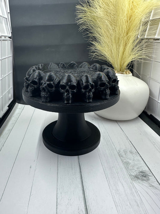 Skull Pedestal 3 Wick Candle Holder 3D Print - Random Color -Mc