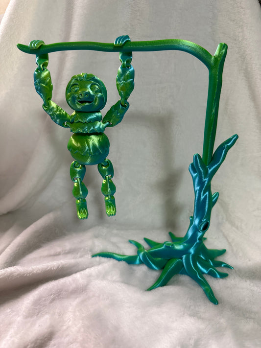 Sloth With Tree 3D Print - Random Color