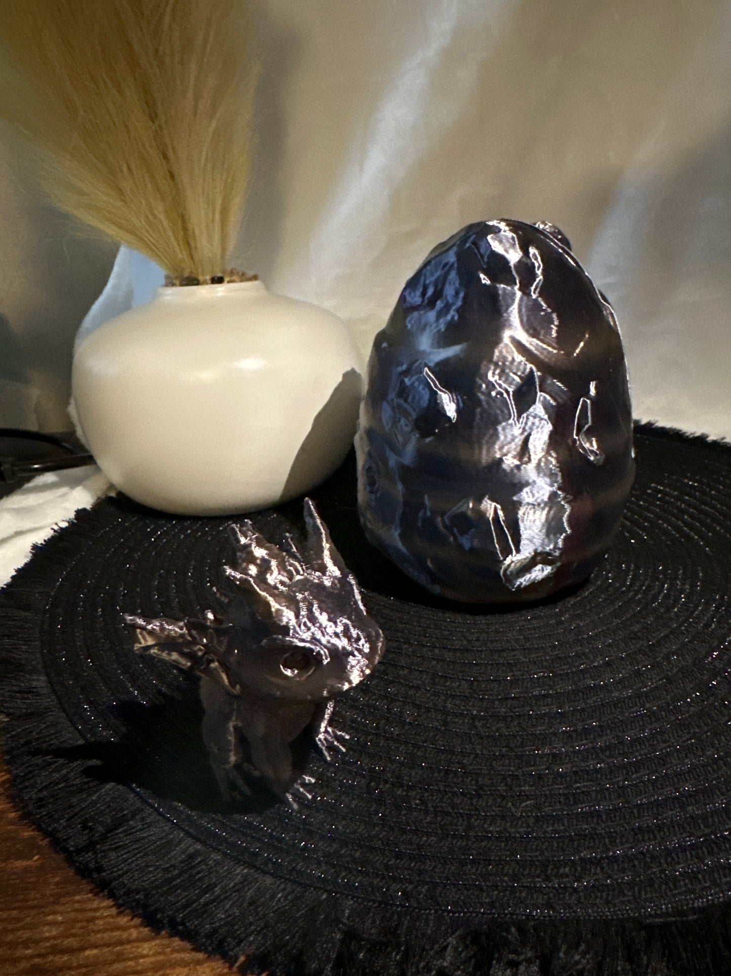 Rock Dragon With Matching Egg 3D Print - Random Color