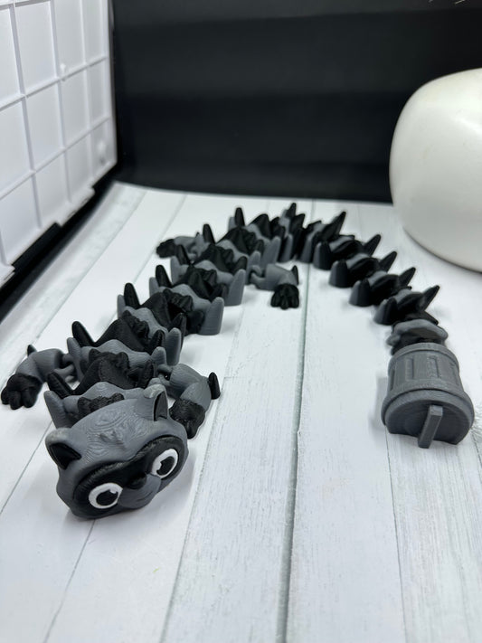 Raccoon Dragon 3D Print - Random Color -Mac