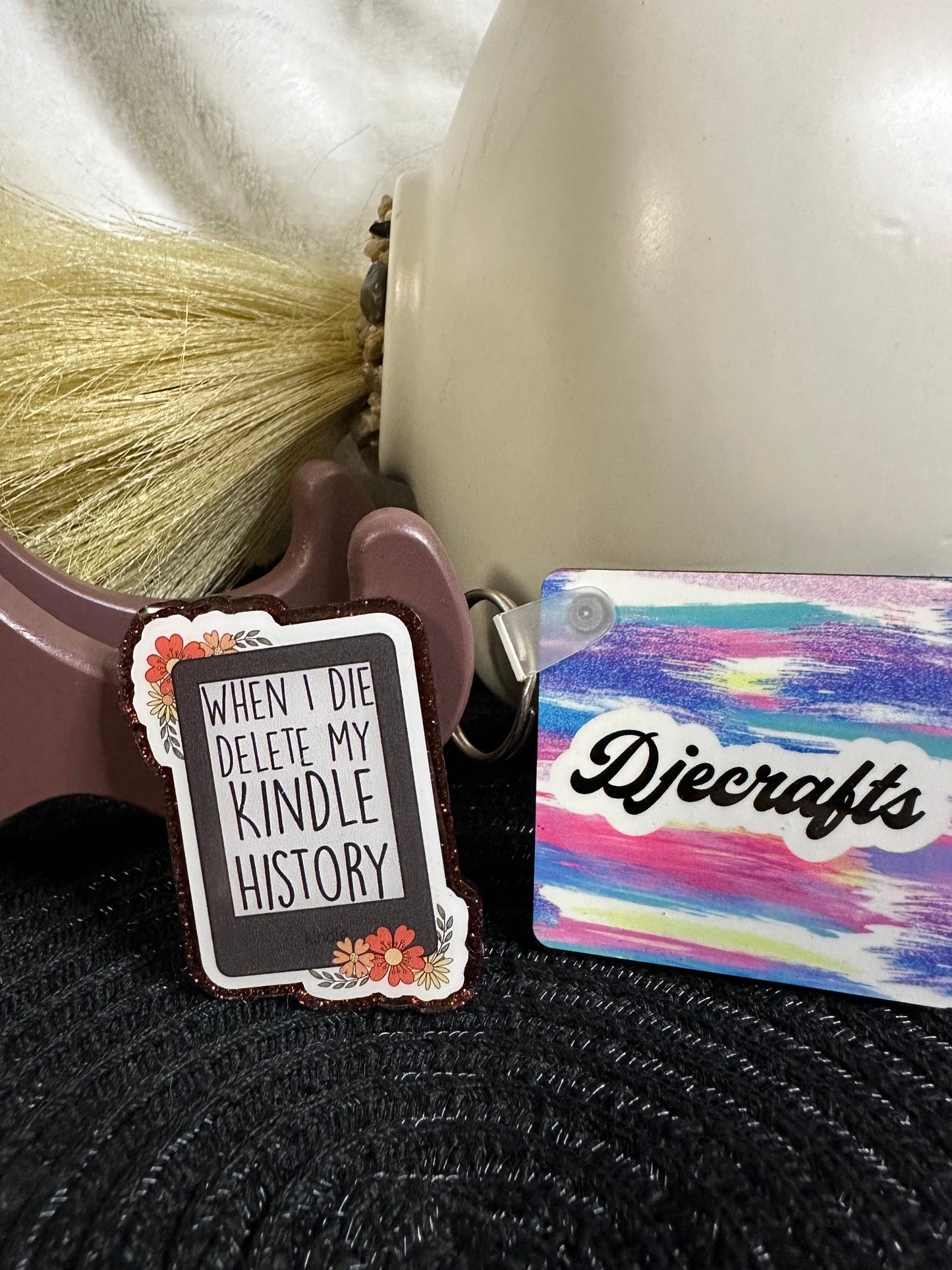 Delete My Kindle History  Badge Reel / Popsocket Topper