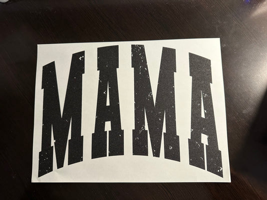 Mama Black Varsity Letters Adult T-Shirt