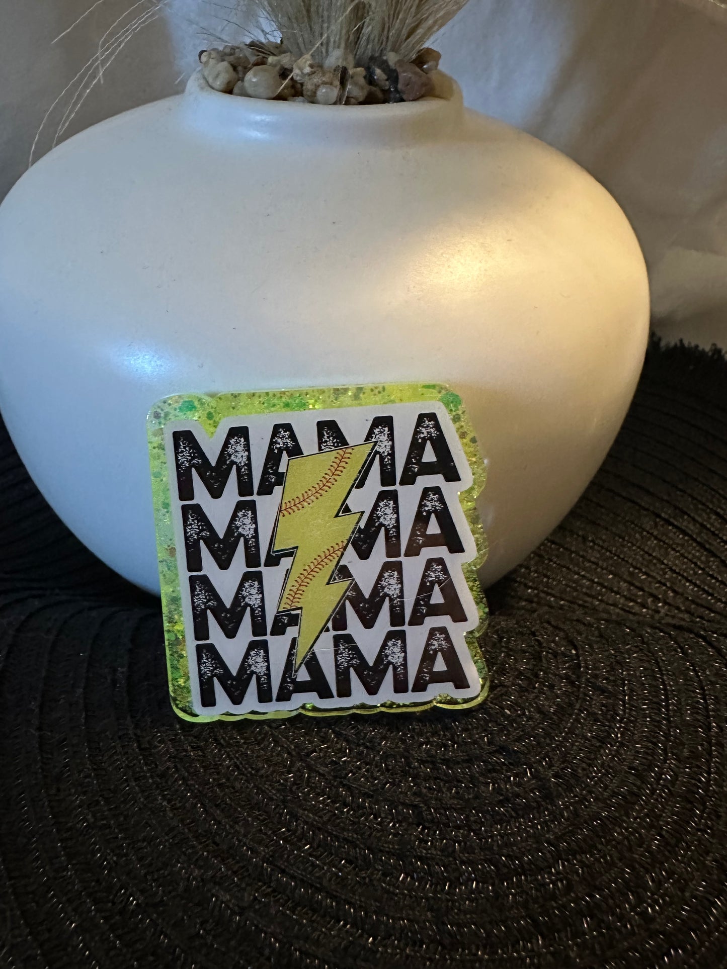 Softball Mama Badge Reel / Pop socket Topper