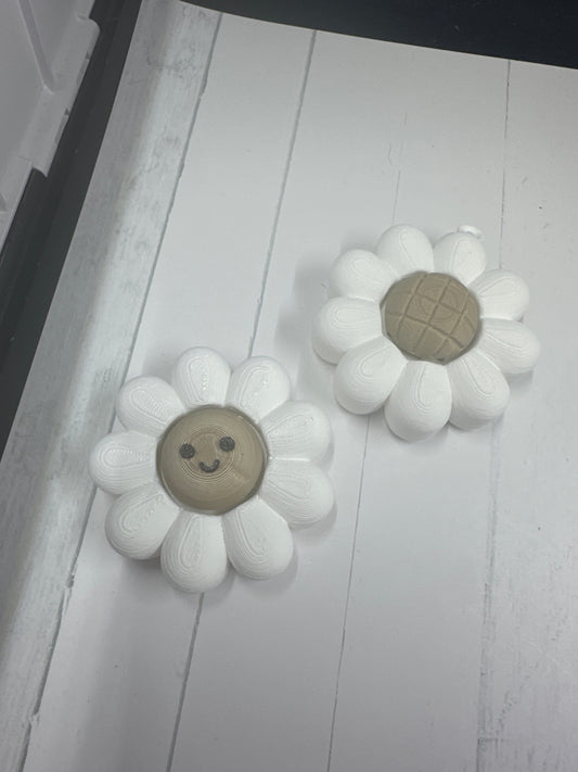 White Flower 3D Printed Clicker - Random Color