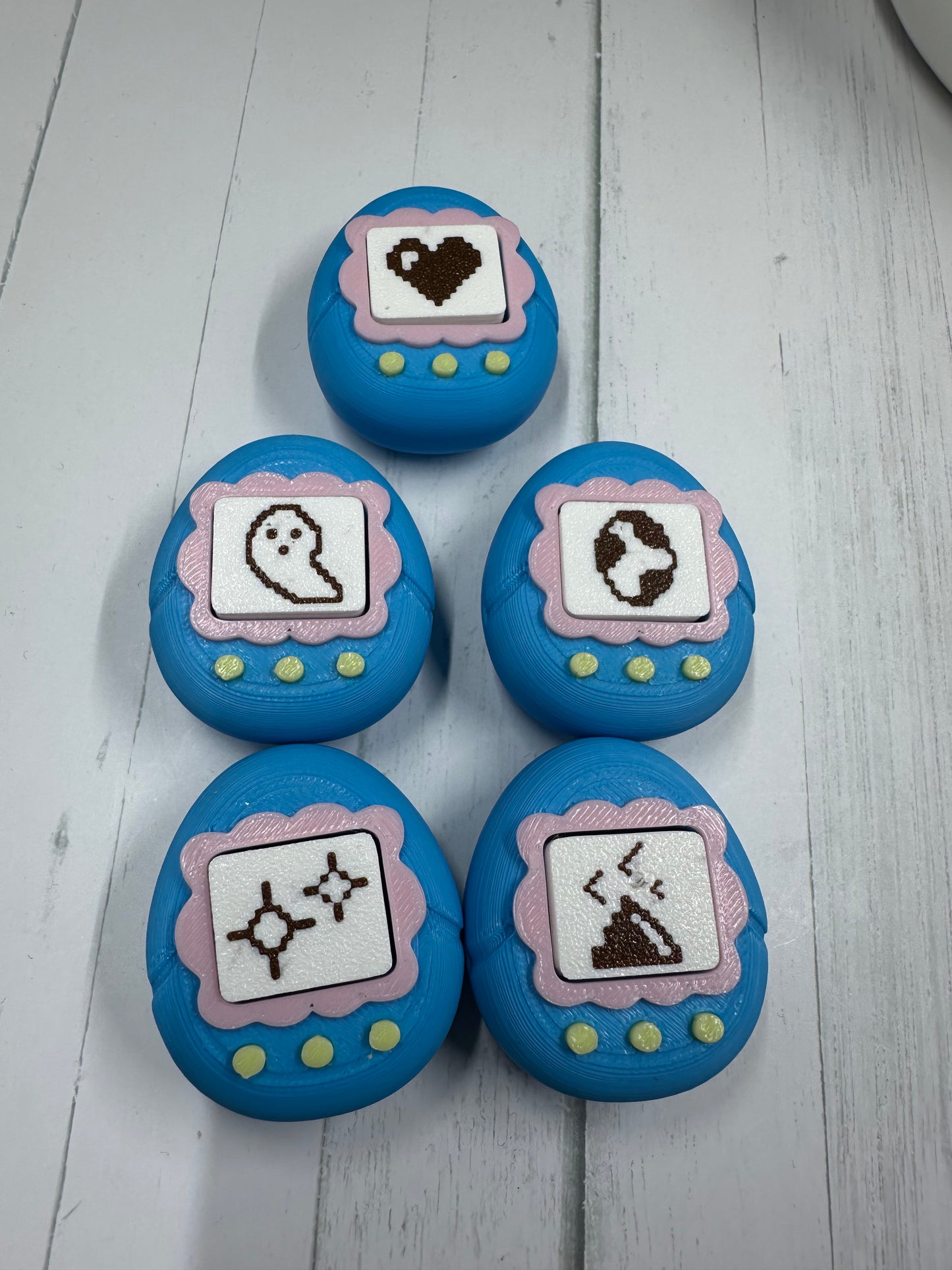 Blue Retro V-Pet 3D Printed Clicker - Random Color