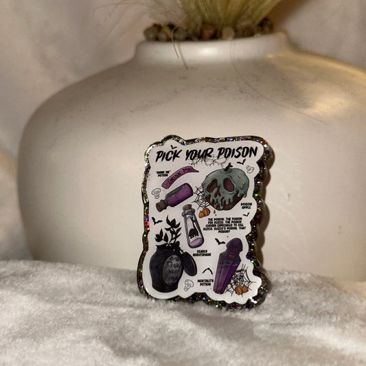Pick Your Poison Badge Reel / Pop socket Topper