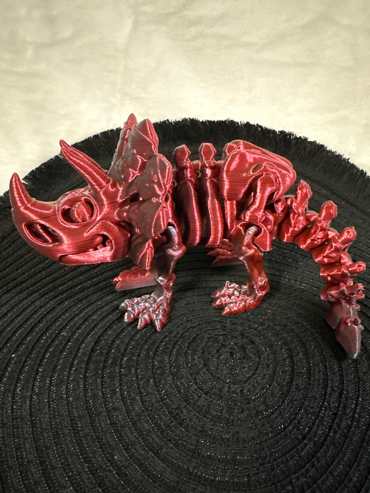 Triceratops With Eyes 3D Print - Random Color