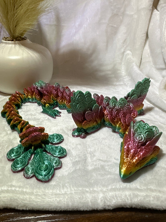 Peacock Dragon Winged 3D Print - Random Color