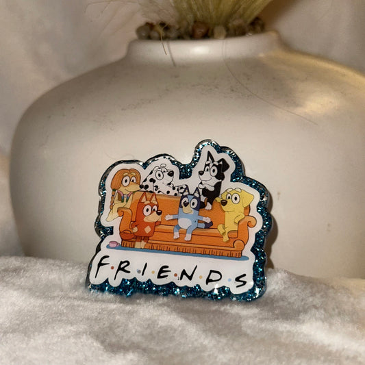 Bluey Friends Badge Reel / Pop socket Topper