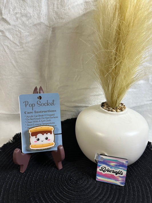Smores Gold Glitter Pop Socket