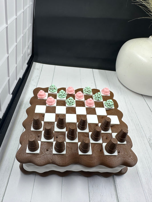 Ice Cream Checkers 3D Print - Random Color -MC