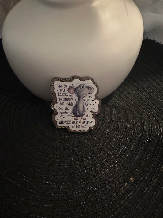 Ties Your Shoelaces Badge Reel / Pop socket Topper