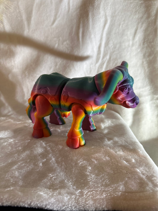 Longhorn With Utters 3D Print - Random Color