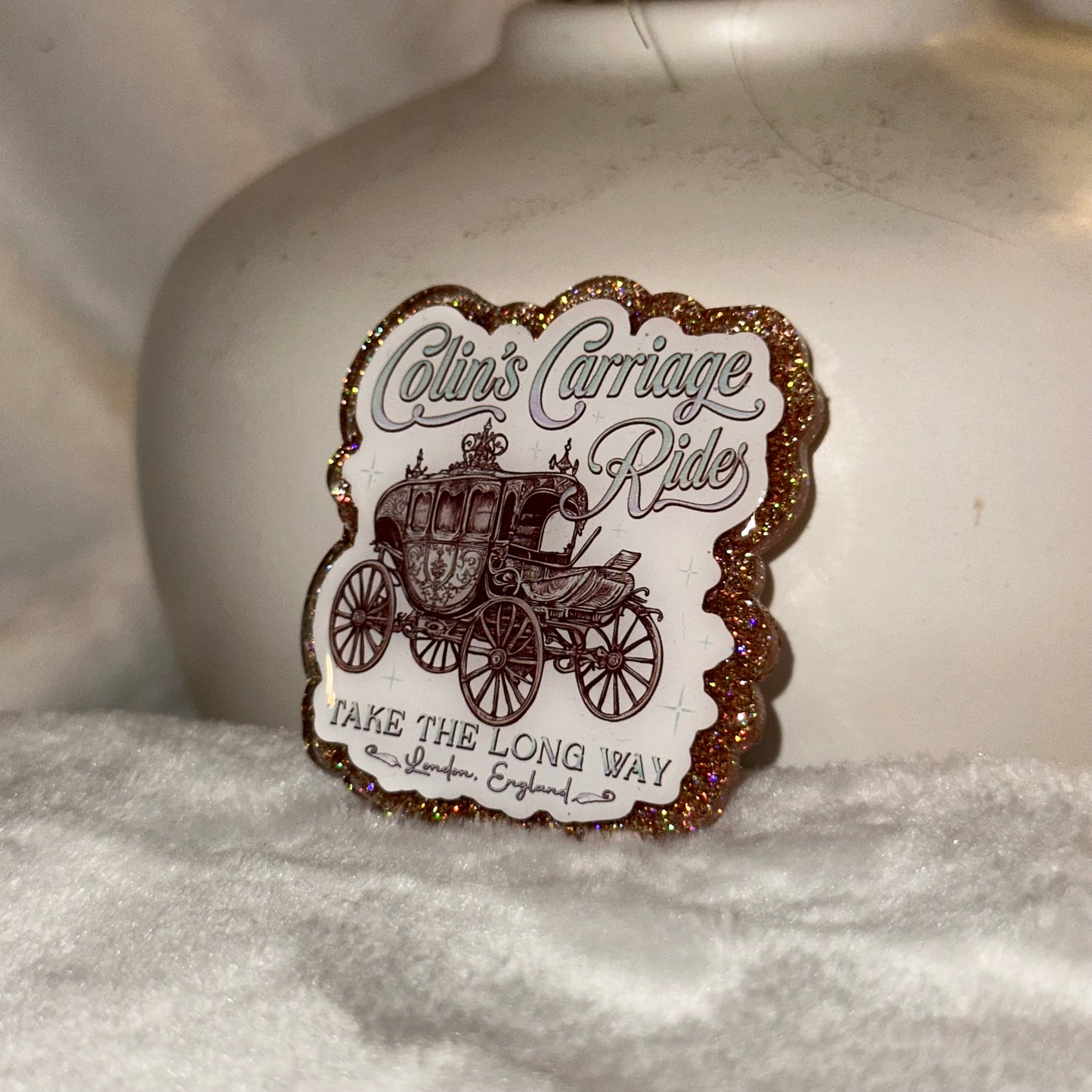 Colins Carriage Rides Badge Reel / Pop socket Topper