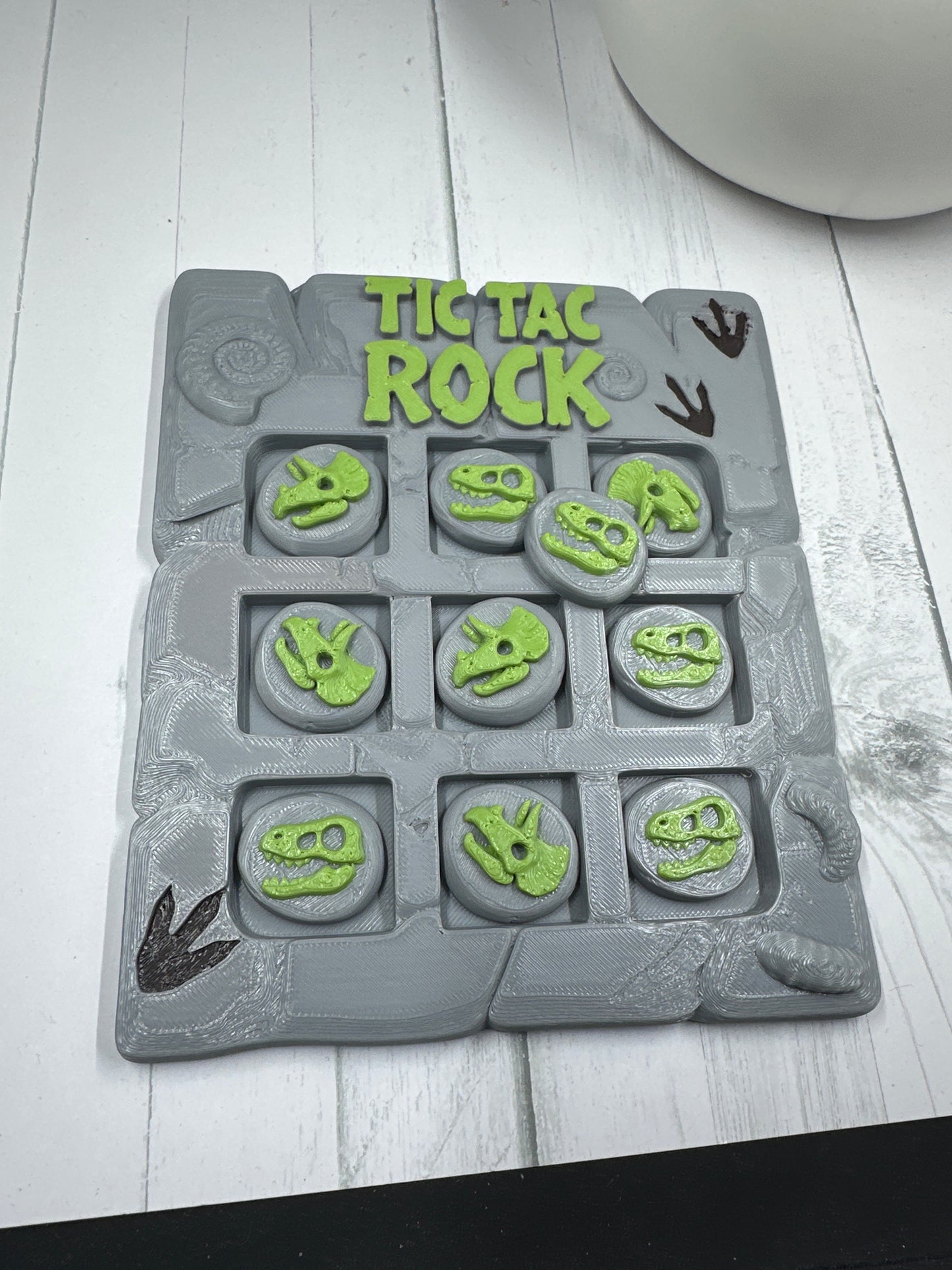 Dinosaur Tic Tac Toe 3D Print - Random Color -MC