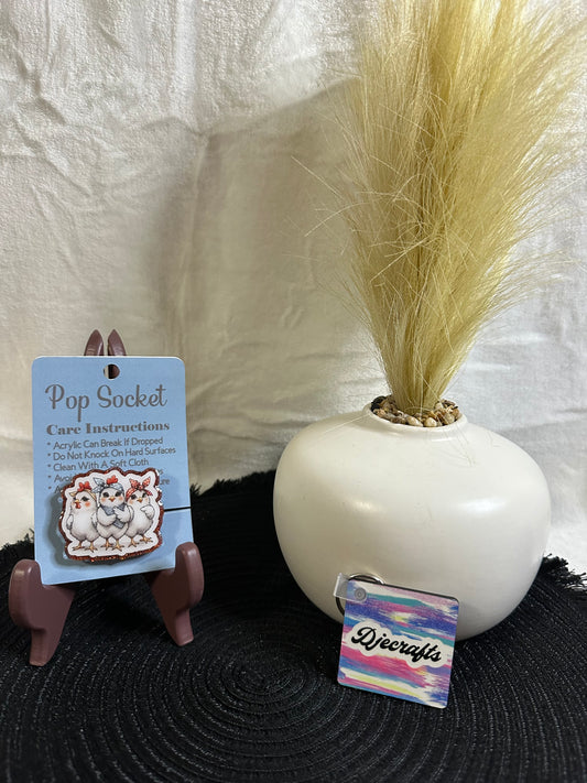 Chickens Pop Socket