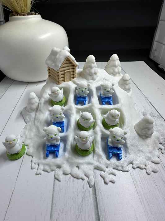 Ski Slope Tic Tac Toe 3D Print - Random Color -MC