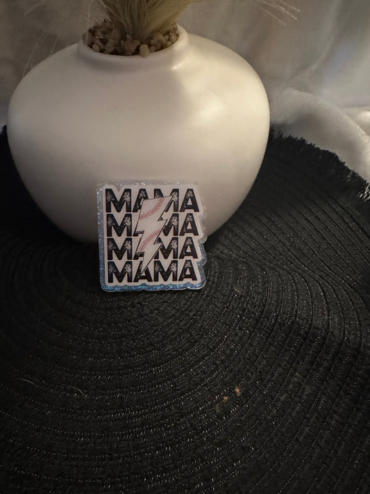 Baseball Mama Badge Reel / Pop socket Topper
