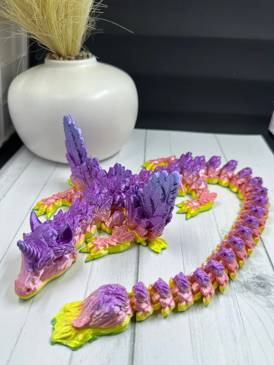 Alicorn Dragon Winged 3D Print - Random Color -49