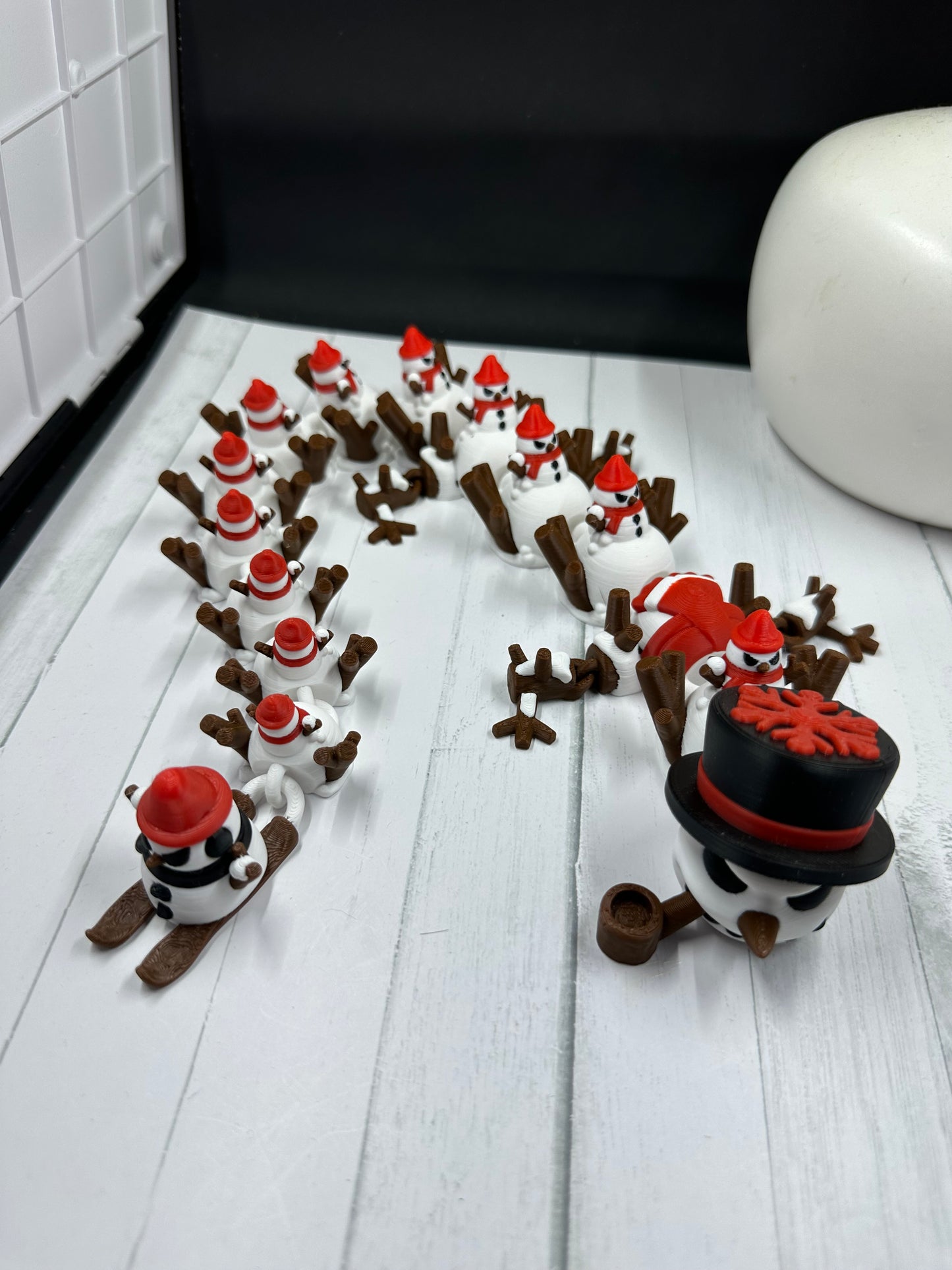 Snowman Dragon 3D Print - Random Color -Mc