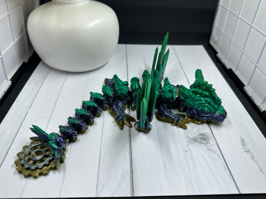 Steampunk Winged Dragon 3D Print - Random Color -52