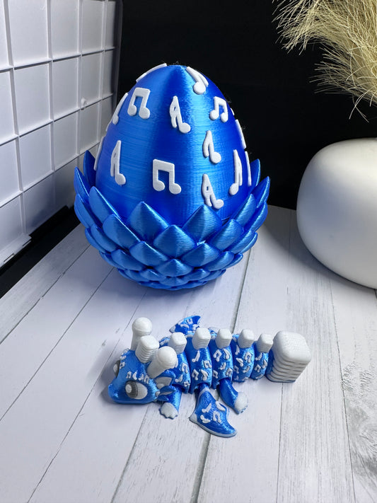 Music Dragon With Egg 3D Print - Random Color -MC