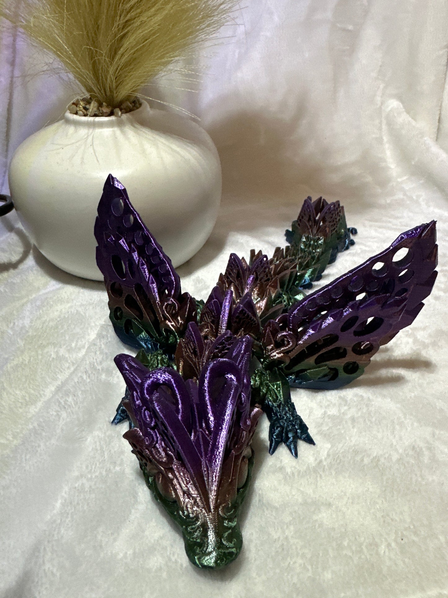 Baby Fae Wolf Dragon Open Wing 3D Print - Random Color