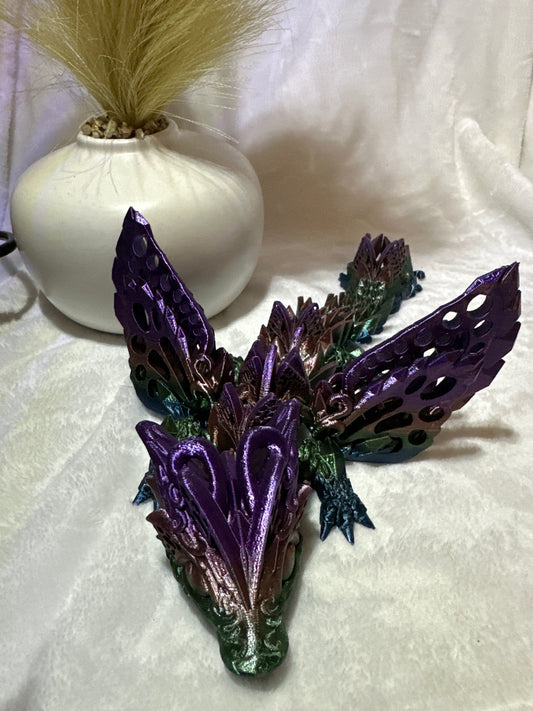 Baby Fae Wolf Dragon Open Wing 3D Print - Random Color