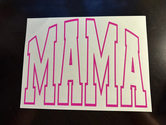 Mama Pink Varsity Letters Adult T-Shirt