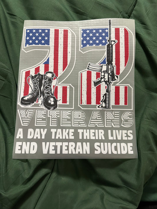 22 Veterans A Day T-Shirt