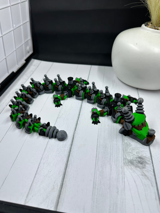 Frankenstein Dragon 3D Print - Random Color -Mac