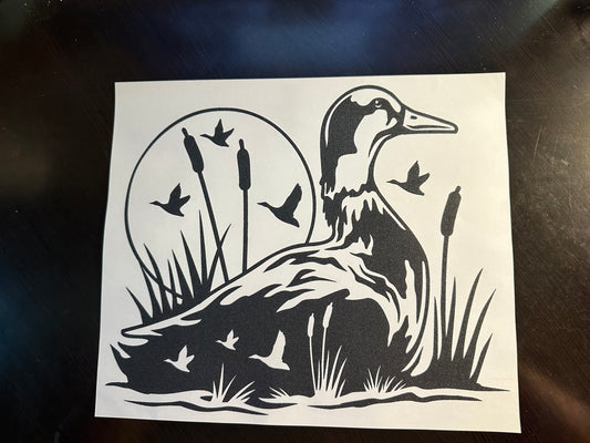 Duck Black Print Adult T-Shirt