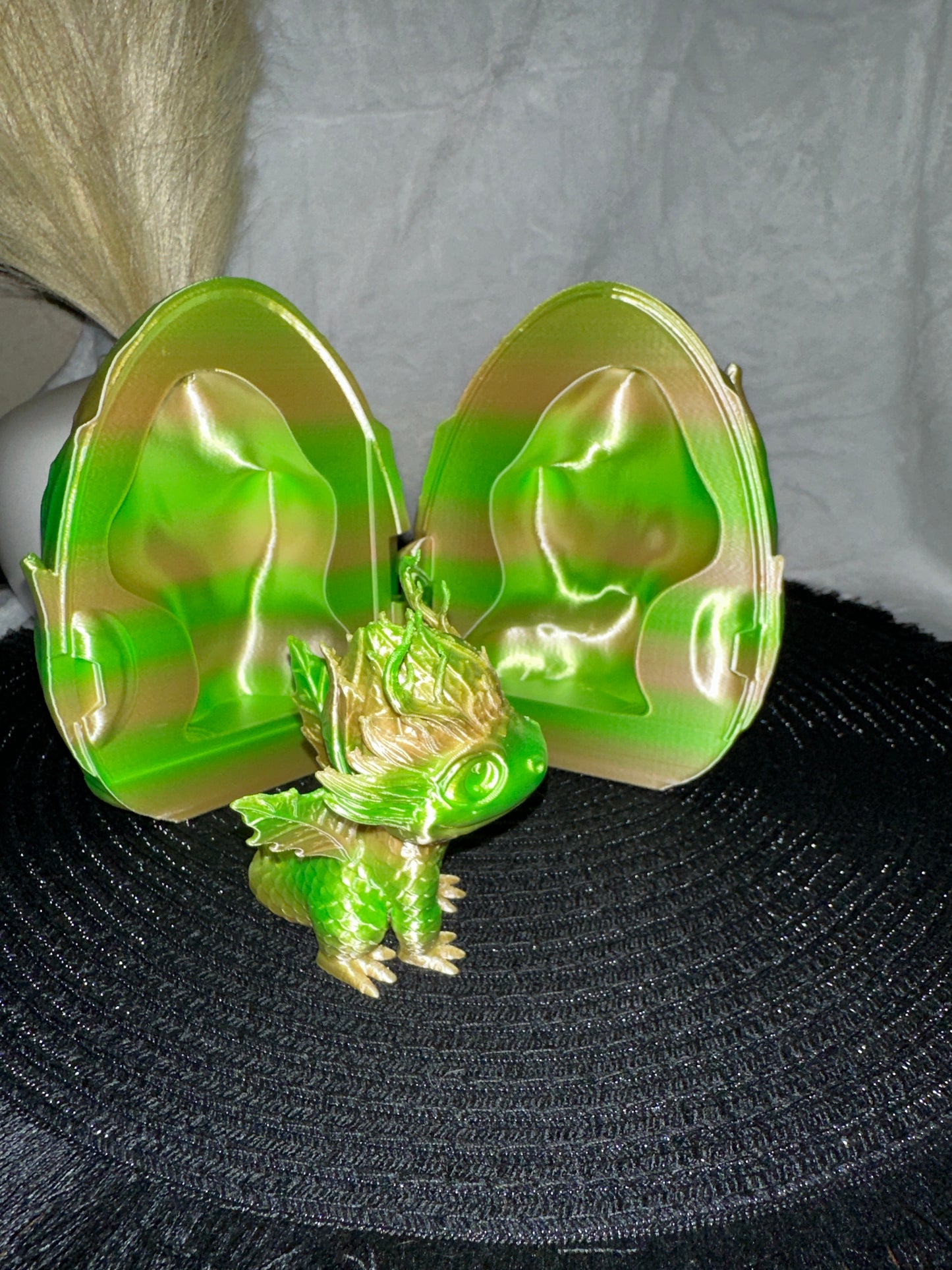 Plant Dragon With Matching Egg 3D Print - Random Color
